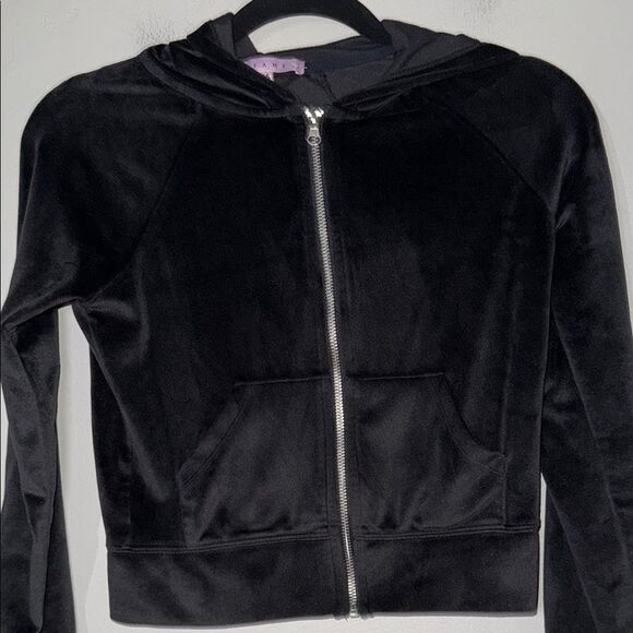 Crave Fame Black Velvet Bomber Jacket - Picture 6 of 10